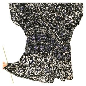 Flowy Black Printed Romper